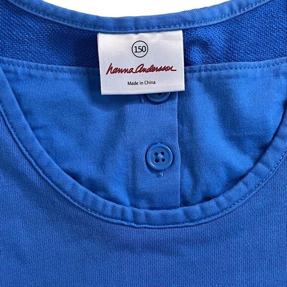 Hannah Andersson Blue Dress Size 150/12 - Picture 2 of 5